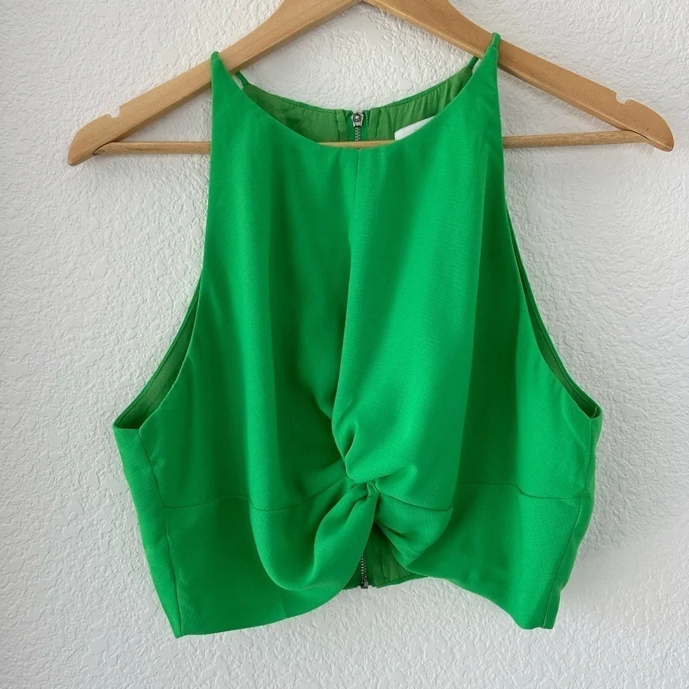 LUSH Green Crop Top Size Medium Med - Picture 1 of 8